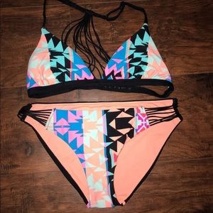 Geometric design bikini